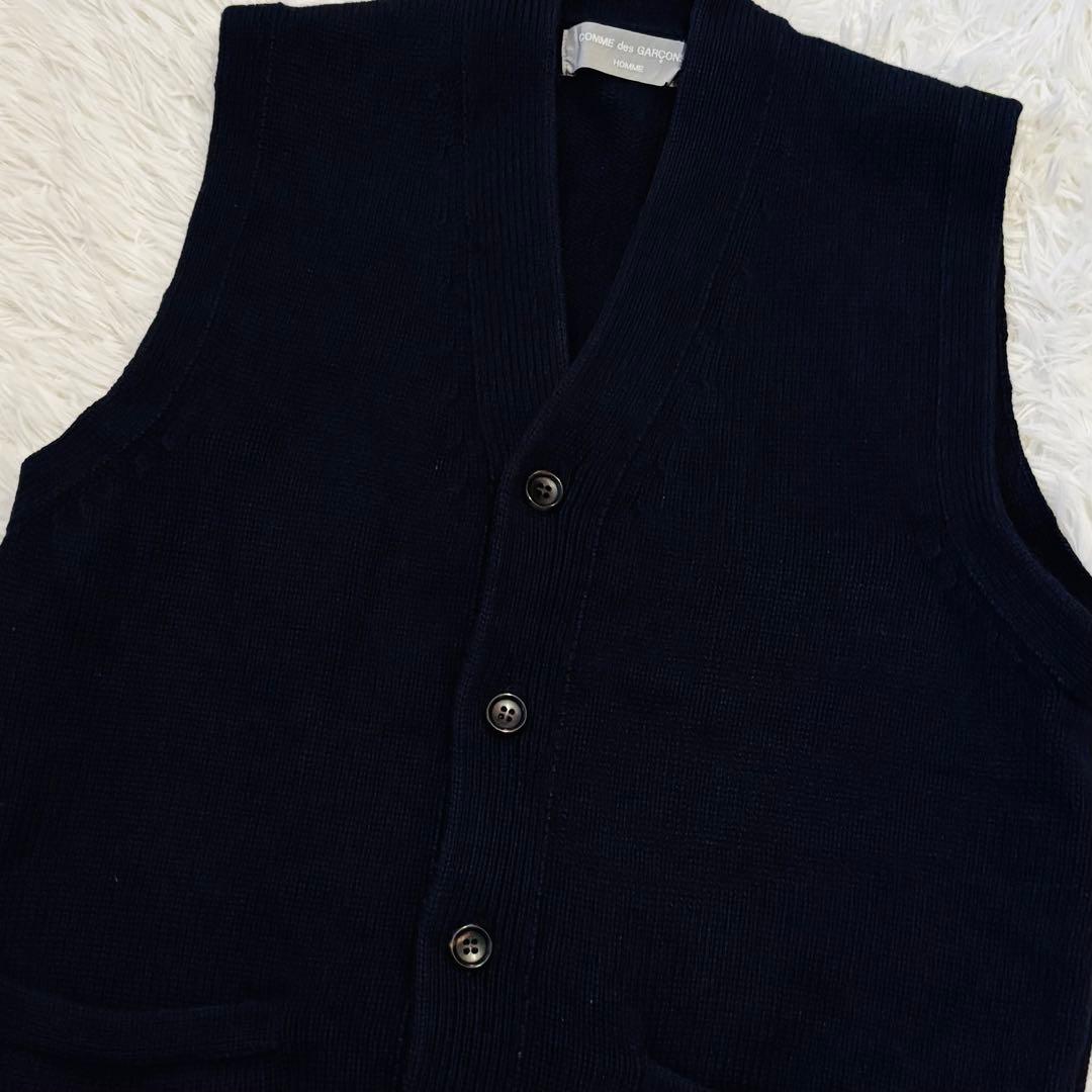 極美品✨田中オム　コムデギャルソンオム　ニットベスト　ダークネイビー