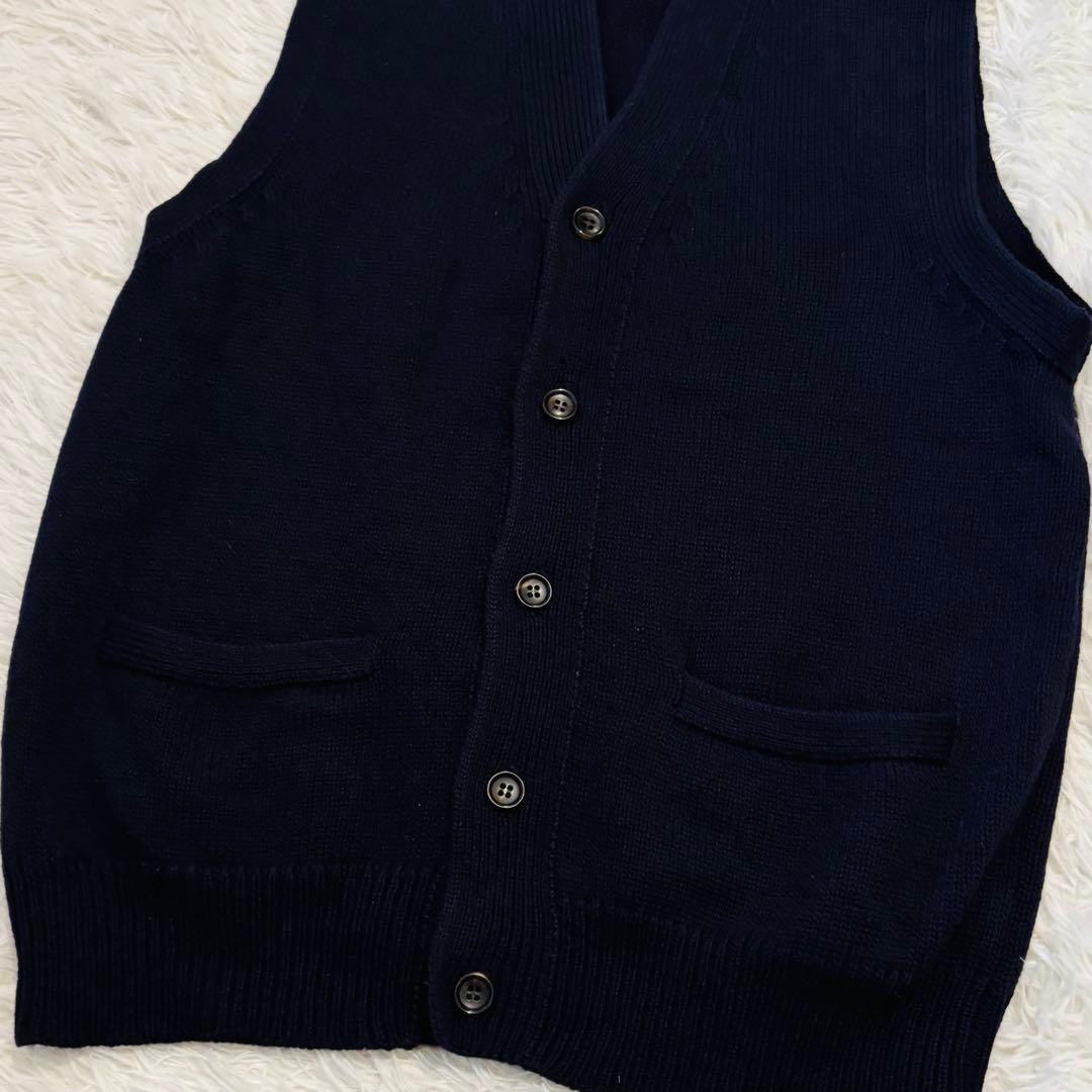 極美品✨田中オム　コムデギャルソンオム　ニットベスト　ダークネイビー