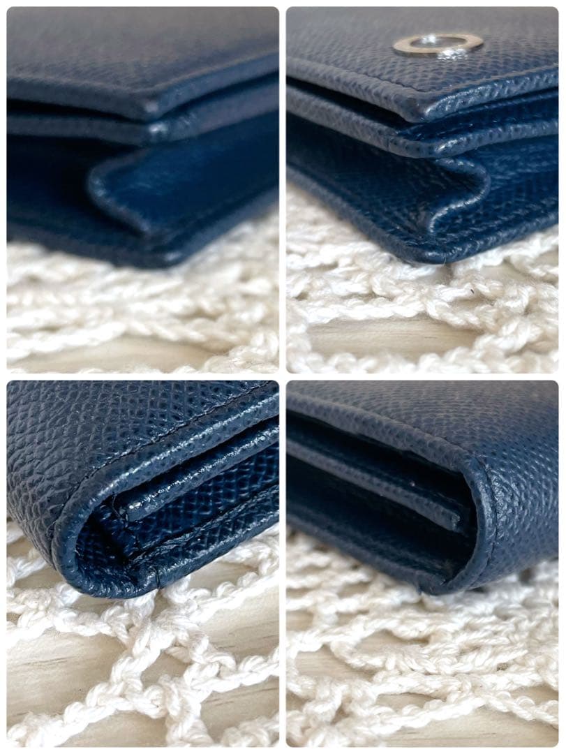 極美品　BVLGARI ブルガリ.マン　ネイビー カードホルダー　RFID搭載