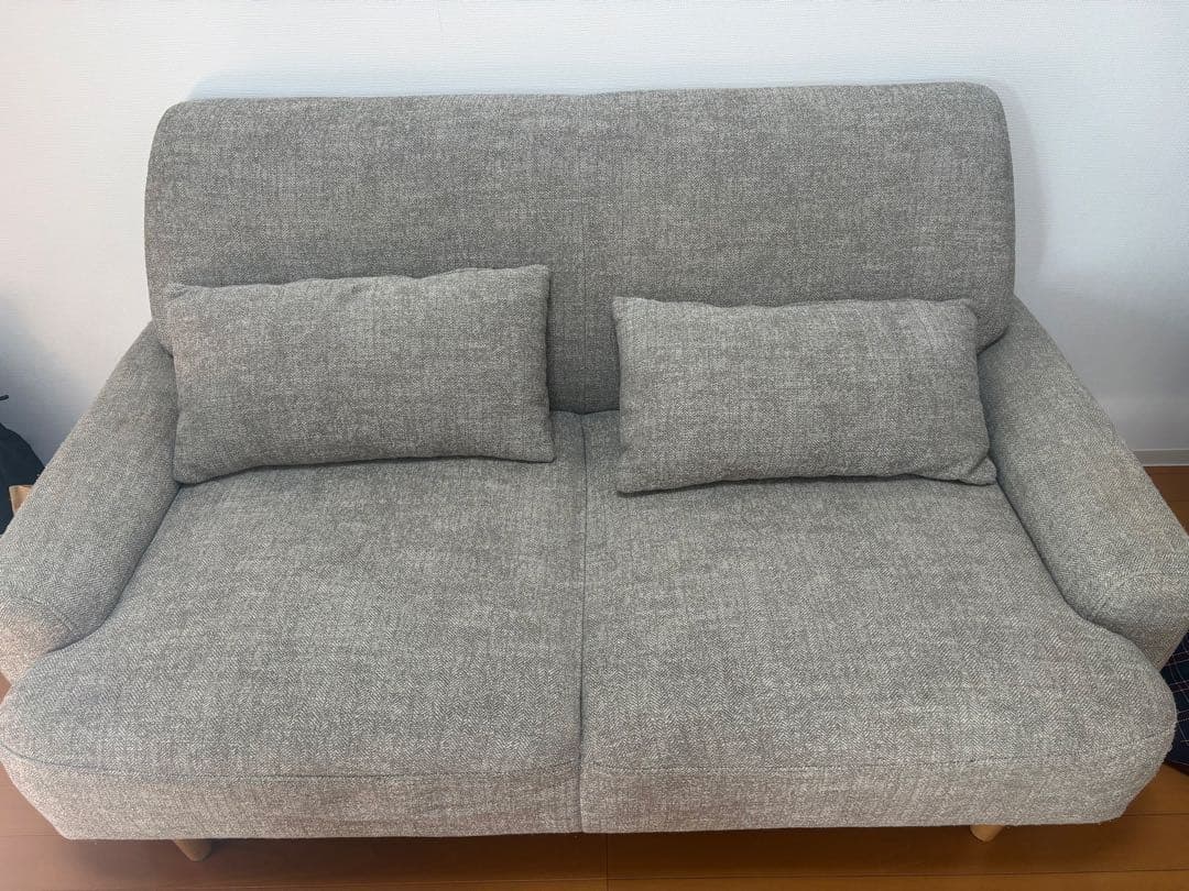 ⭐︎タイムセール⭐︎Unico ウニコ美品グレー ファブリックソファ 2人掛け