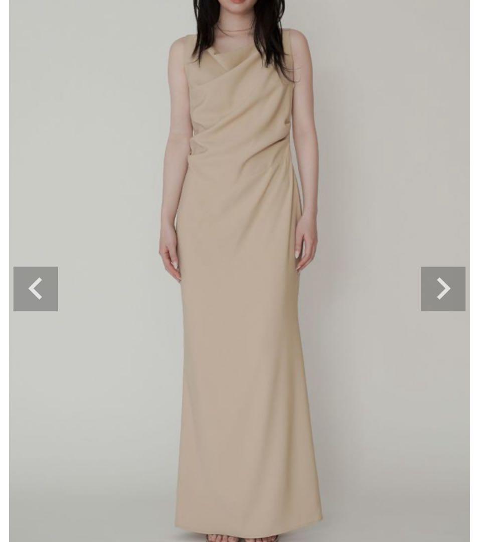 アシンメトリー ドレープ キャミ ワンピース KINO THE KEI