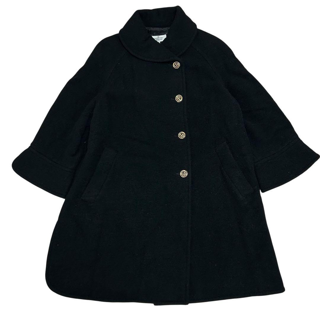 valentino garavani ウールモヘアコート　ブラック　レディース
