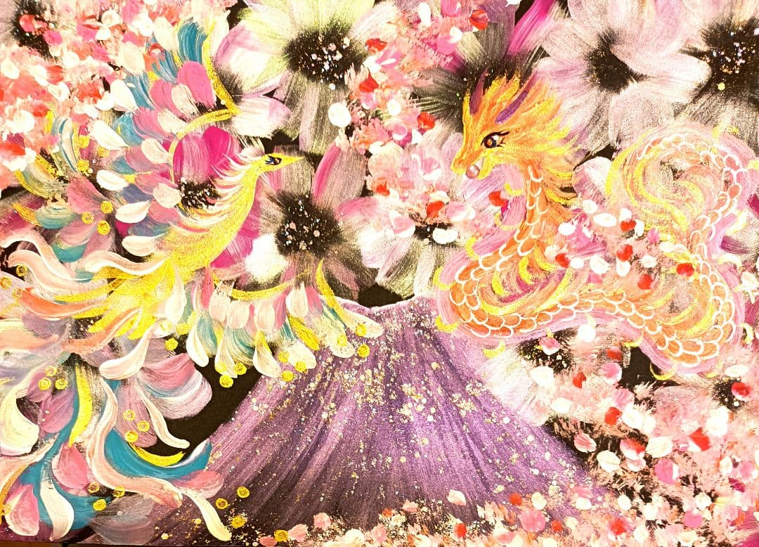 開運絵画　❀天赦日作成❀天赦の恵み(^^)最強幸運絵画晴々コンビ様