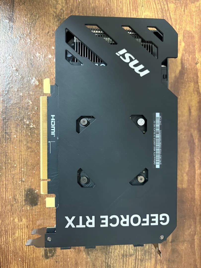 グラフィックボード・グラボ・ビデオカード MSI RTX 4060 VENTUS 2X BLACK OC 8G