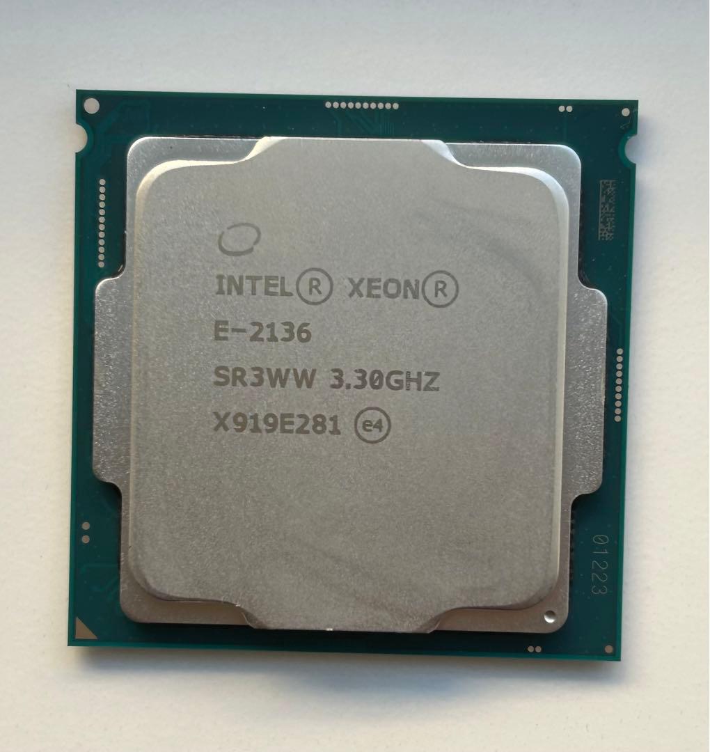 INTEL XEON E-2136 6コア12スレッド インテル CPU