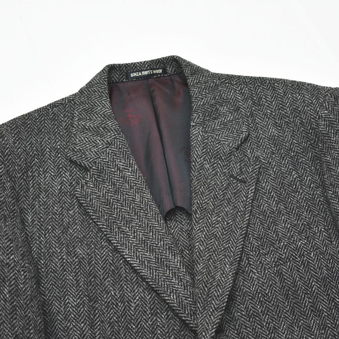 ギンザメンズウェア x ハリスツイード 段返り 3B テーラードジャケット