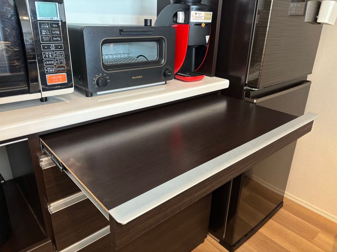 松田家具 ダークブラウン 食器棚