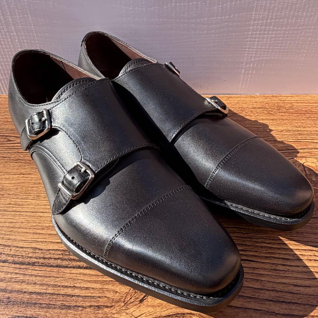 【展示品】ユニオンインペリアル ダブルモンクストラップ US7.5 ブラック