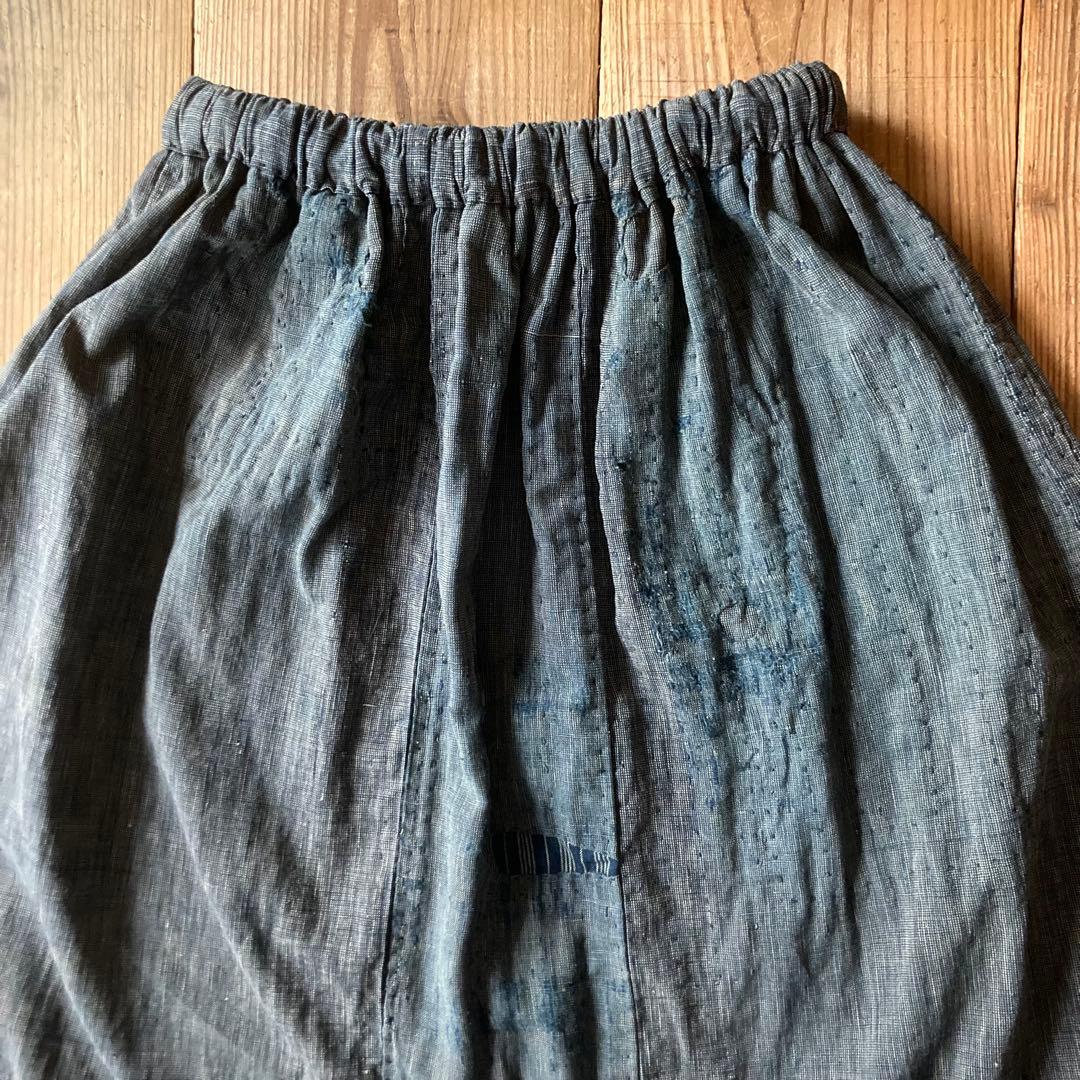 古布 布団皮 襤褸 BORO 木綿 ピエロもんぺ サルエル モンキーパンツ