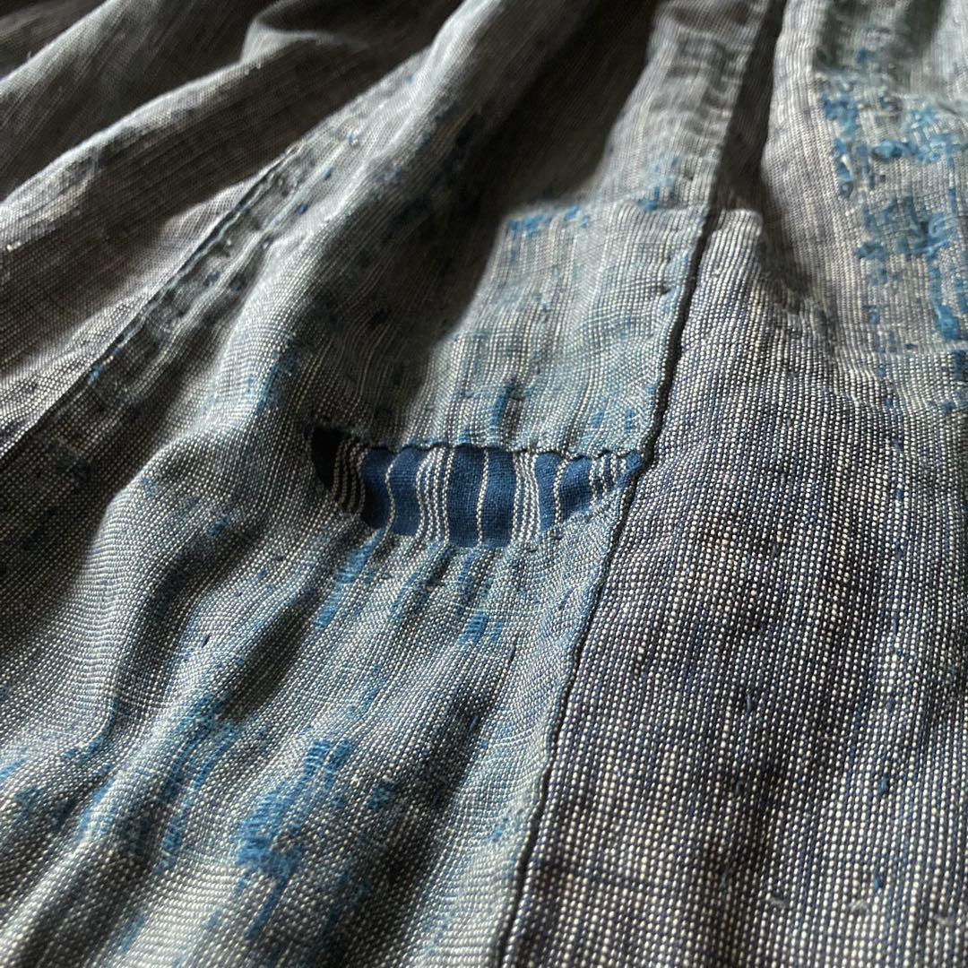 古布 布団皮 襤褸 BORO 木綿 ピエロもんぺ サルエル モンキーパンツ