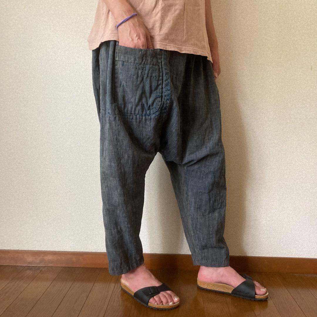 古布 布団皮 襤褸 BORO 木綿 ピエロもんぺ サルエル モンキーパンツ