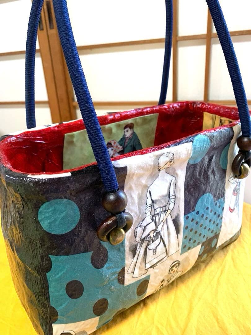 一閑張りバッグ　モダン