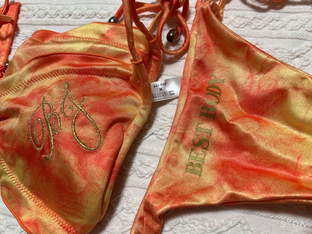 ベストボディジャパン 公式ビキニ 新品 マーブルオレンジ Mサイズ