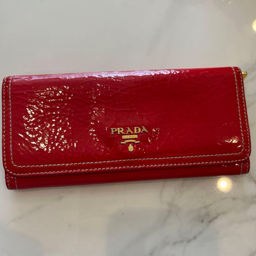 希少　正規品PRADA 長財布 箱ギャランティーカード付き　ピンク