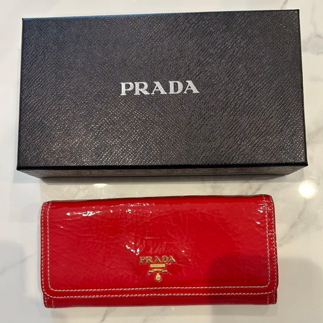 希少　正規品PRADA 長財布 箱ギャランティーカード付き　ピンク