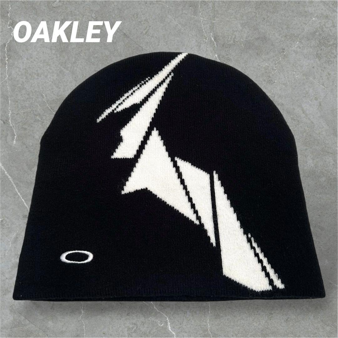 【激レア】OAKLEY archive ビーニー　ニット帽　00s スカルロゴ