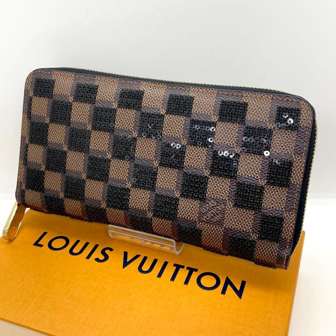ルイヴィトン ダミエパイエット ジッピーウォレット 長財布