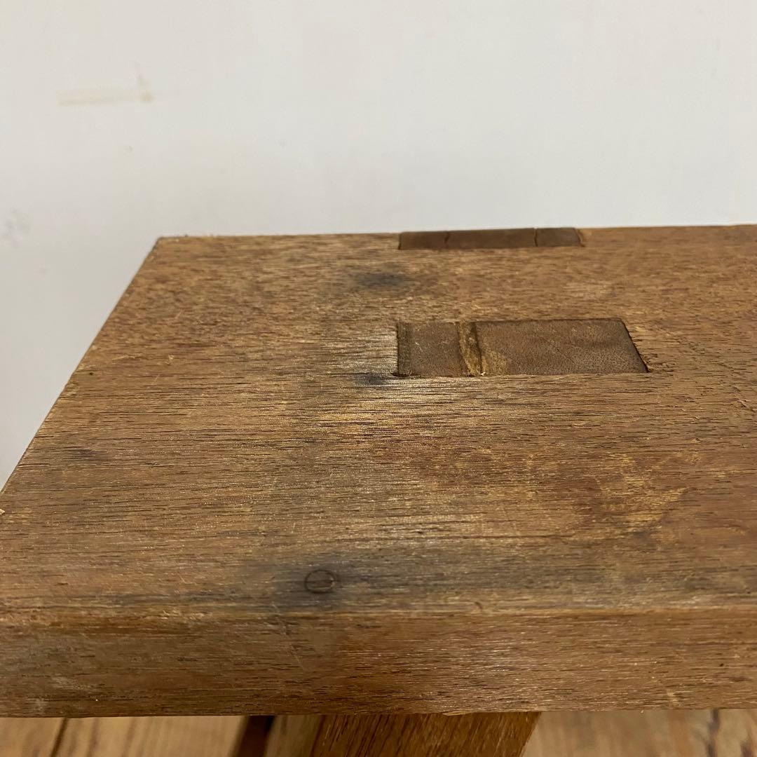 アンティーク スツール 踏み台 無垢材 y30