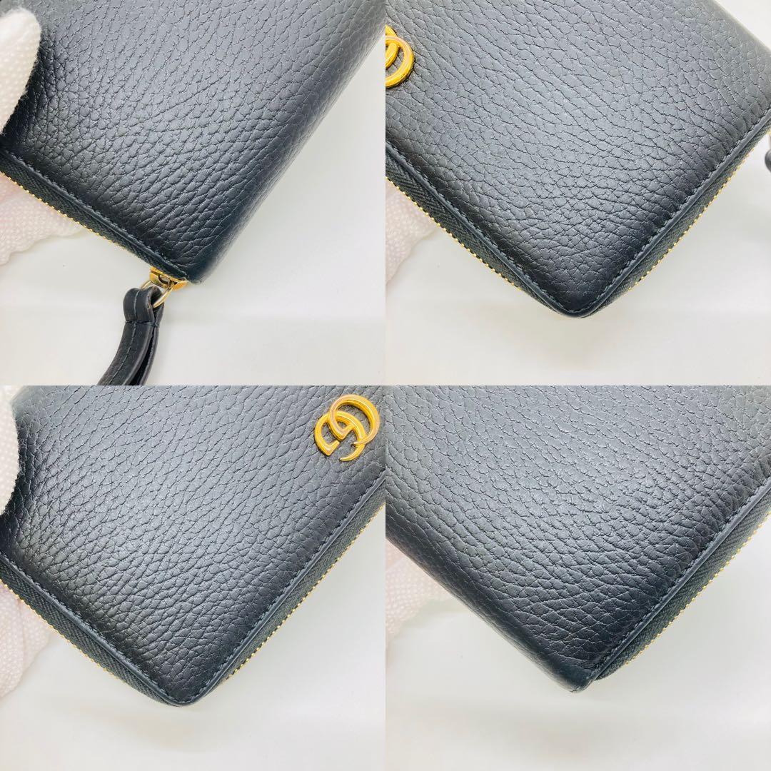 GUCCI グッチ マーモント 長財布 財布 黒 男 女 A747