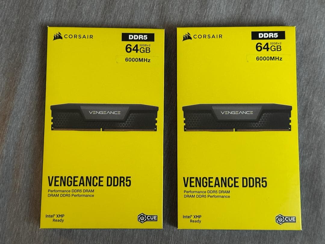 corsair DDR5-6000MHz 64GB×2箱(128GB)