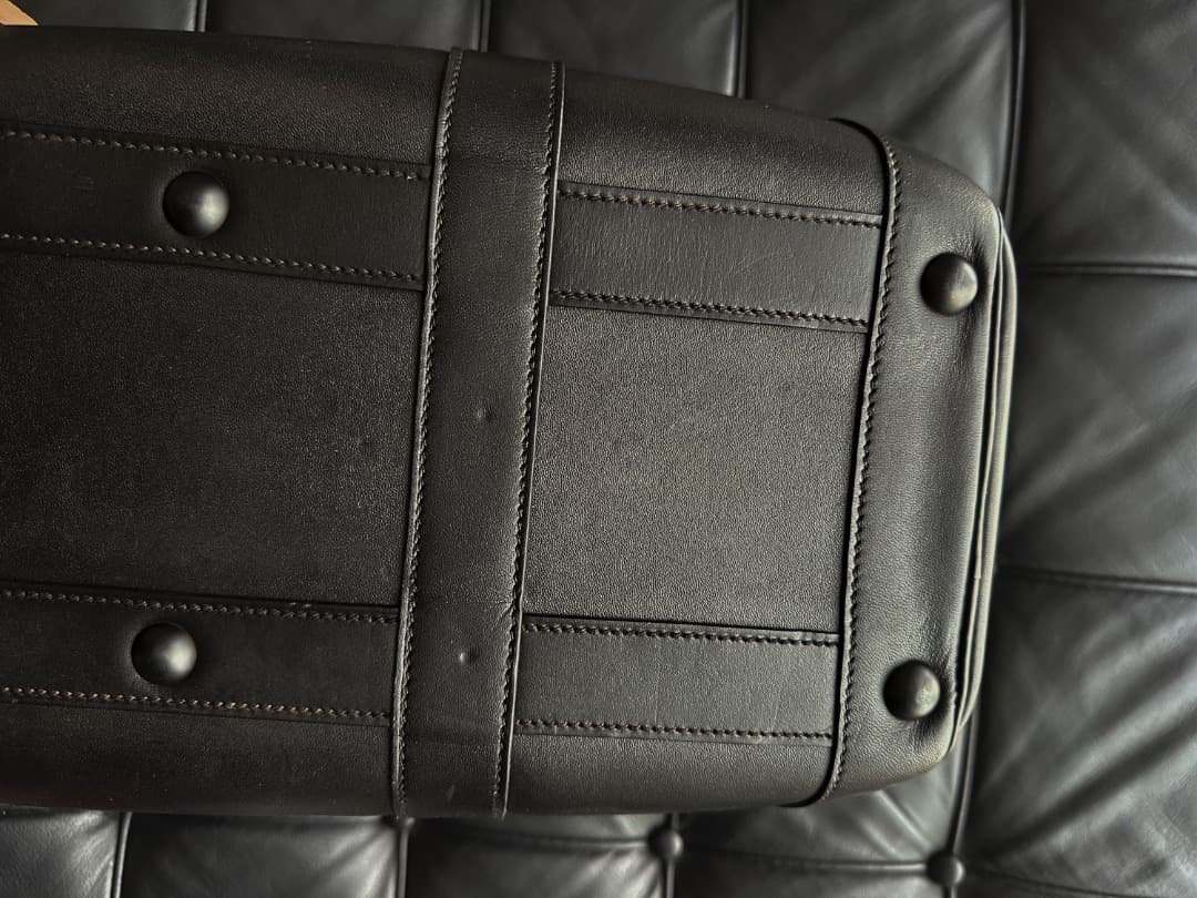 HERMES エルメス　ブラック ドラムバッグ　アールディ