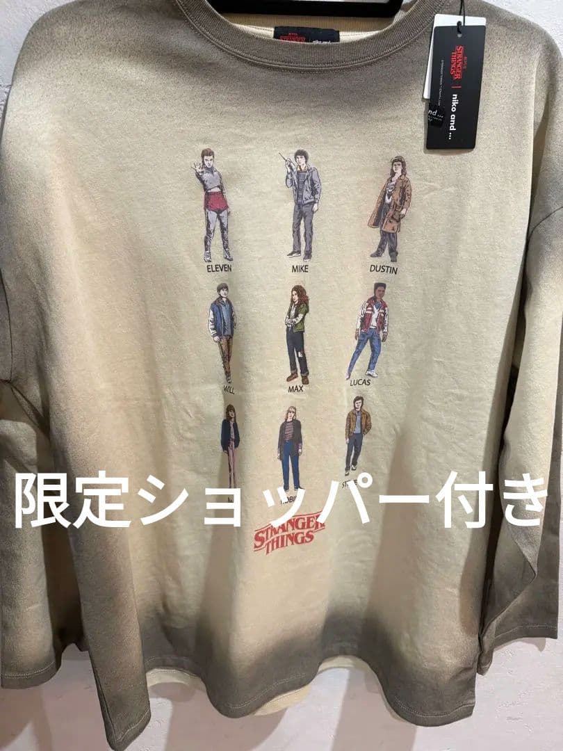 STRANGER THINGS コラボ ロングTシャツ Lサイズ ニコアンド