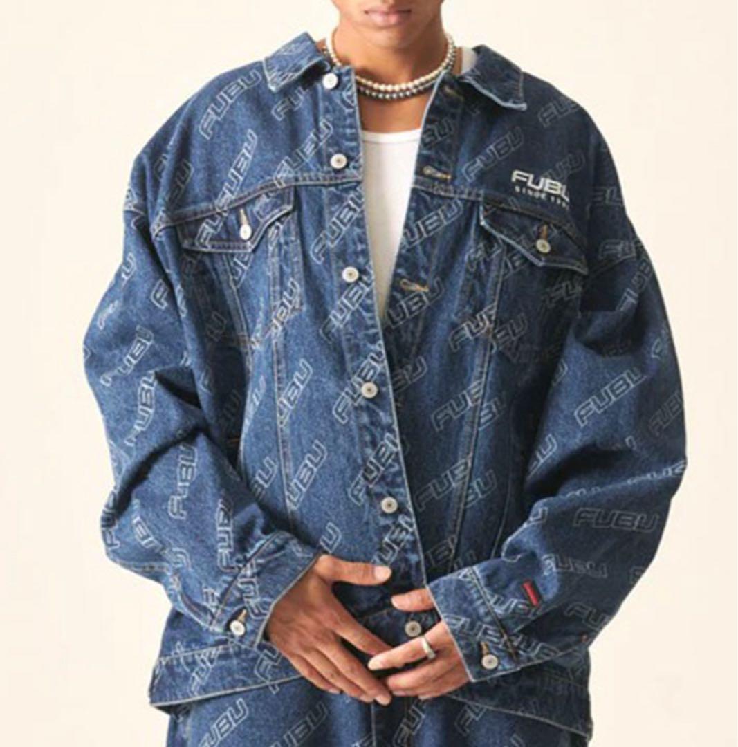 FUBUロゴ総柄デニムジャケット XL PATTERN DENIM JACKET