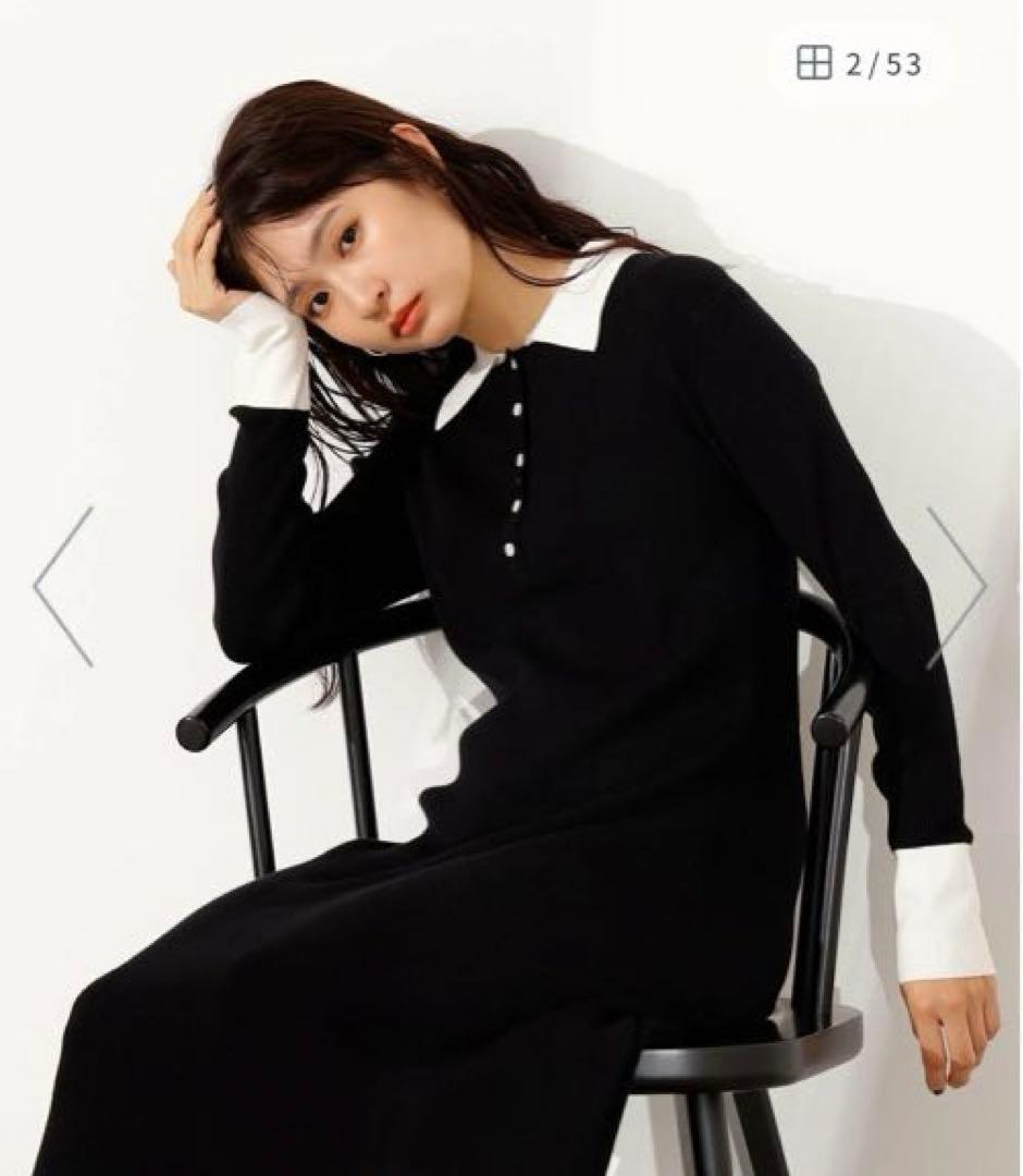 【本日限定値下げ】襟付きニットワンピース