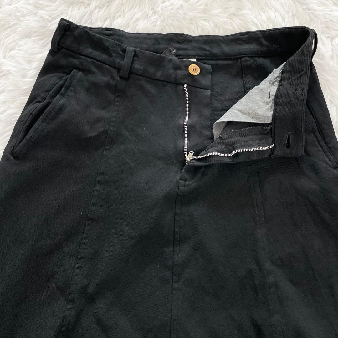 コムデギャルソン　サルエルパンツ・ロング・ペンギン・製品染め・エステルギャバ