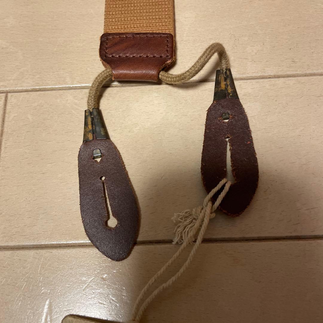 DOUBLE RL ベージュ サスペンダー