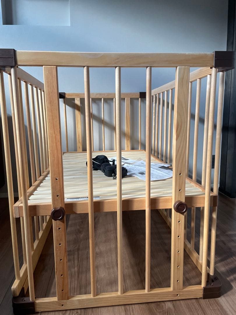 付属品完品☆ファルスカ ベッドサイドベッド 03 添い寝安全ベルトfärska