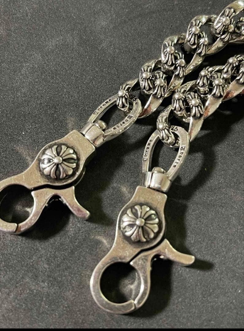 値下げ【新品】ウォレットチェーン　シルバー925刻印あり