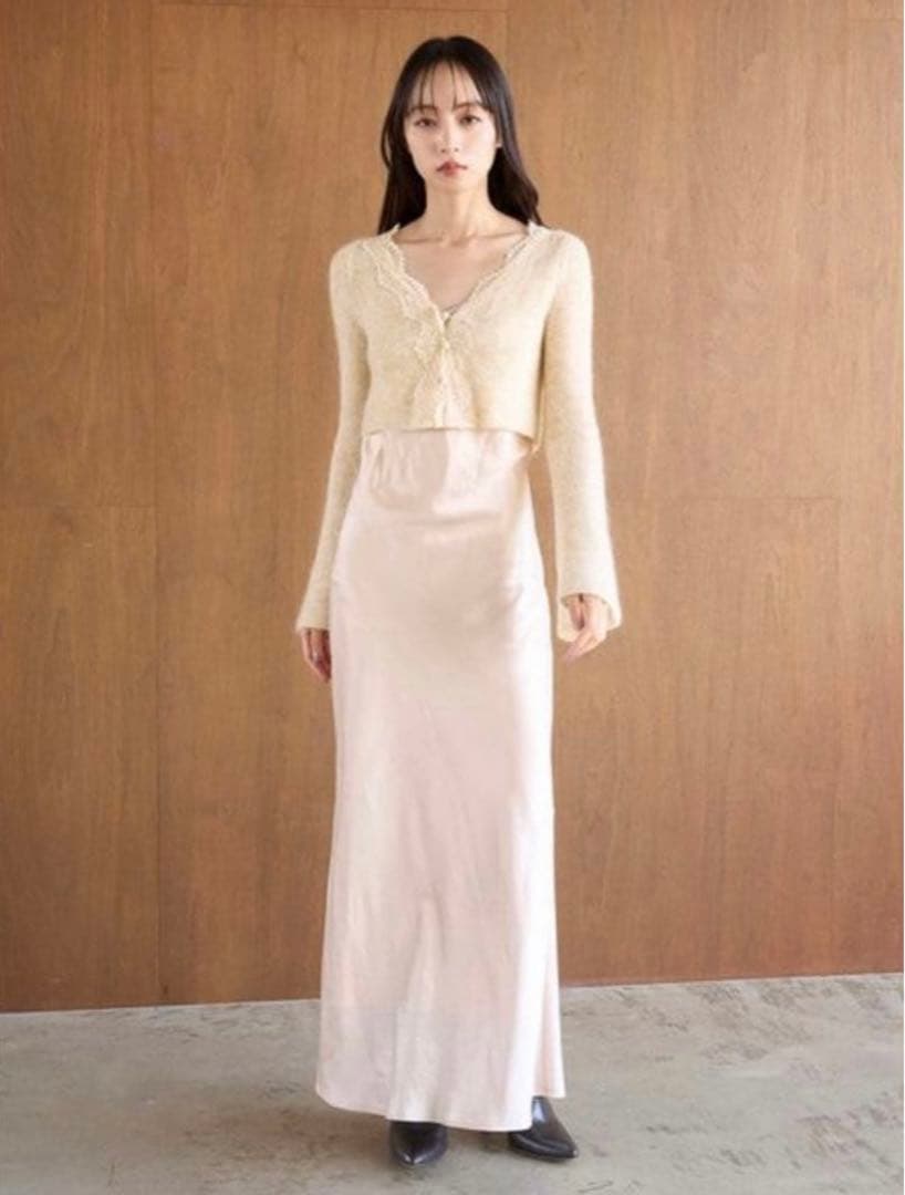 snidel スナイデル キャミワンピースモヘアカーディガンセット