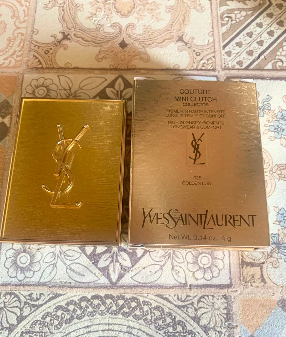 イヴ・サンローラン　クチュールミニクラッチ025ゴールデンラスト