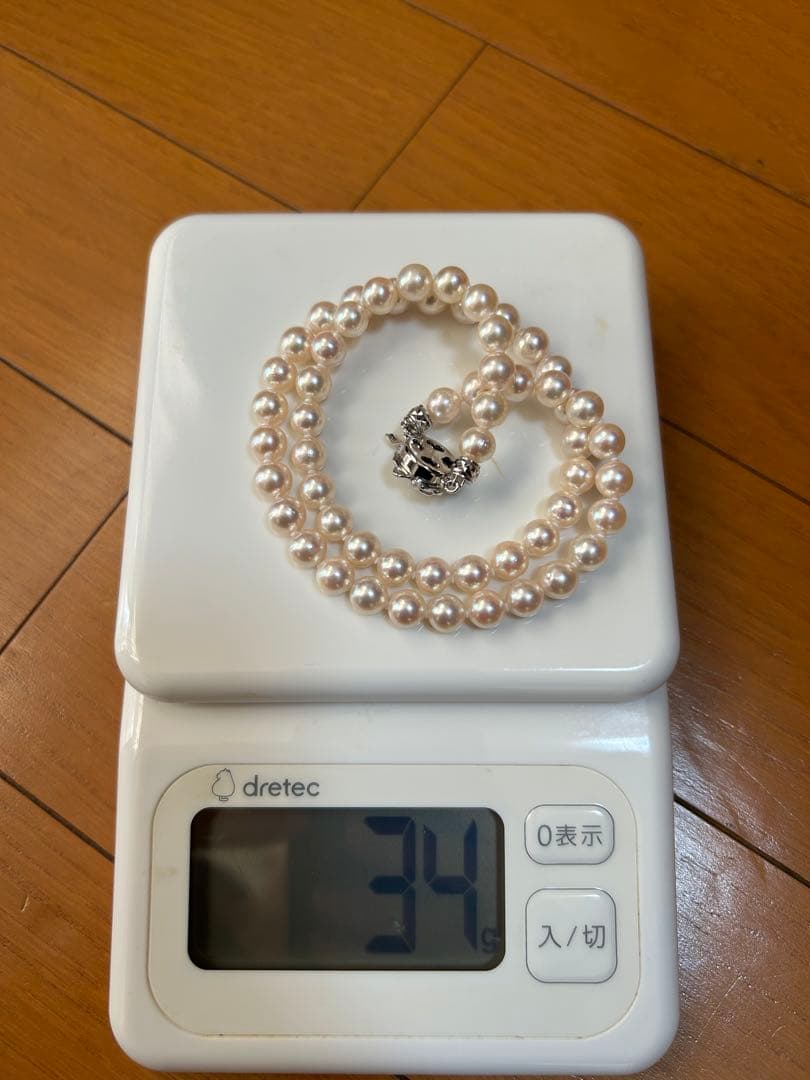 い*ご様 パールネックレス 34g 　シルバー