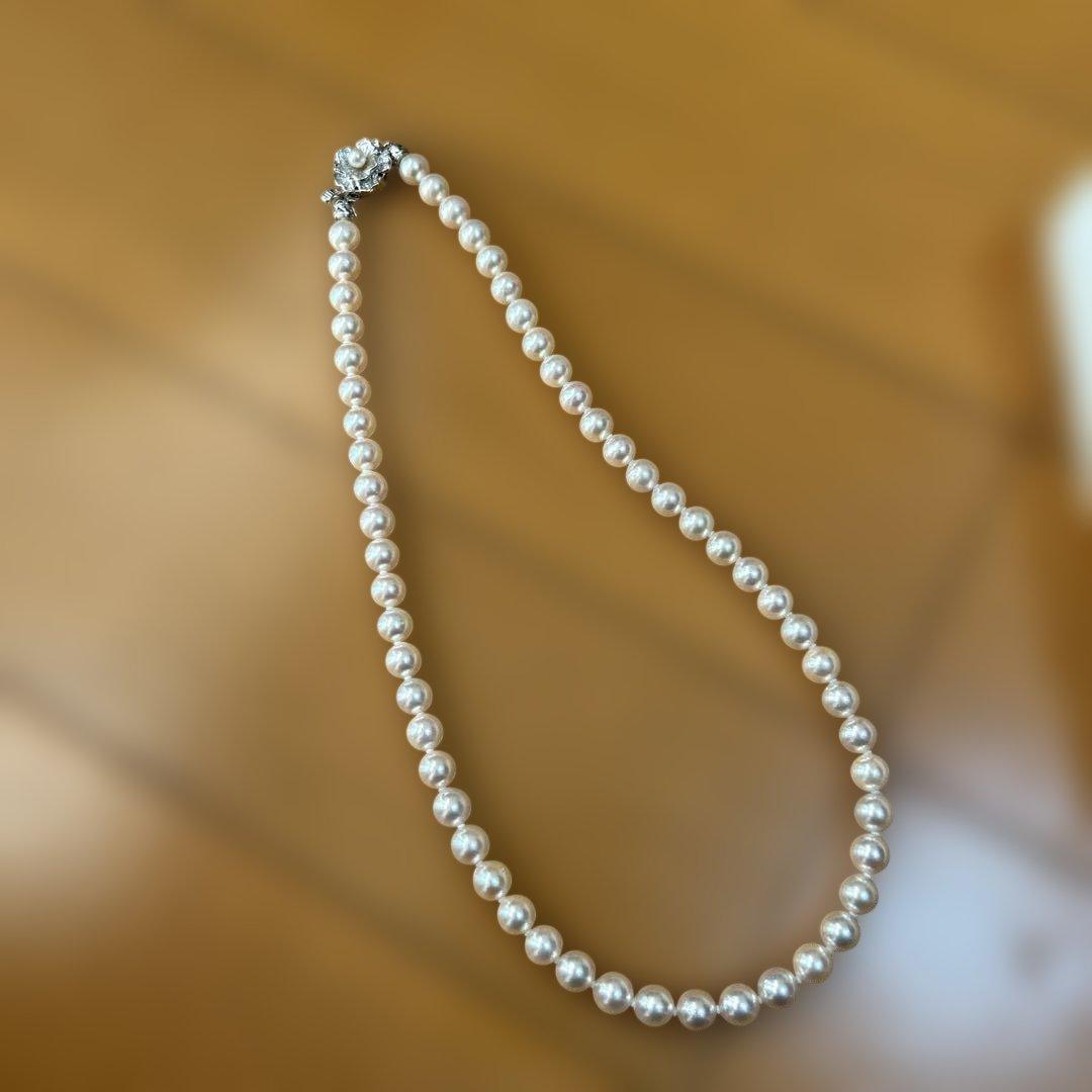 い*ご様 パールネックレス 34g 　シルバー
