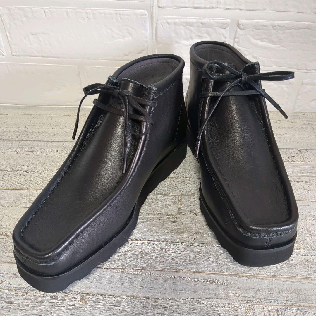 ★未使用級★ マルゥユナイテッドアローズ レザーアンクルブーツ 22 ブラック