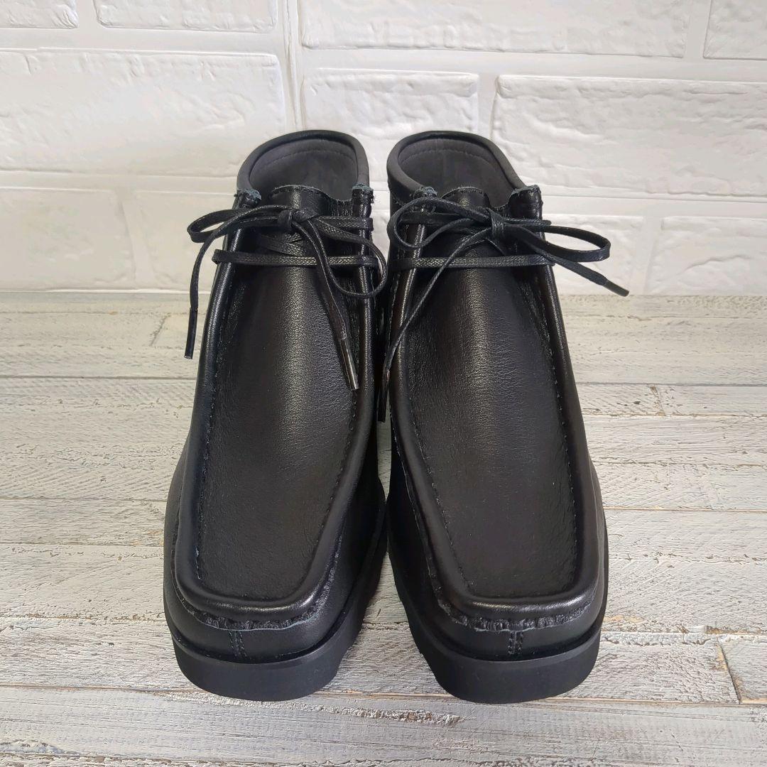 ★未使用級★ マルゥユナイテッドアローズ レザーアンクルブーツ 22 ブラック