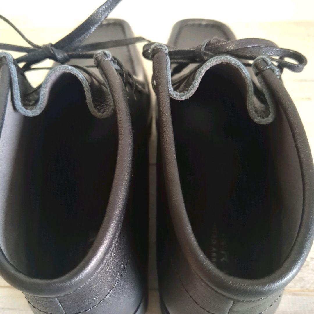 ★未使用級★ マルゥユナイテッドアローズ レザーアンクルブーツ 22 ブラック