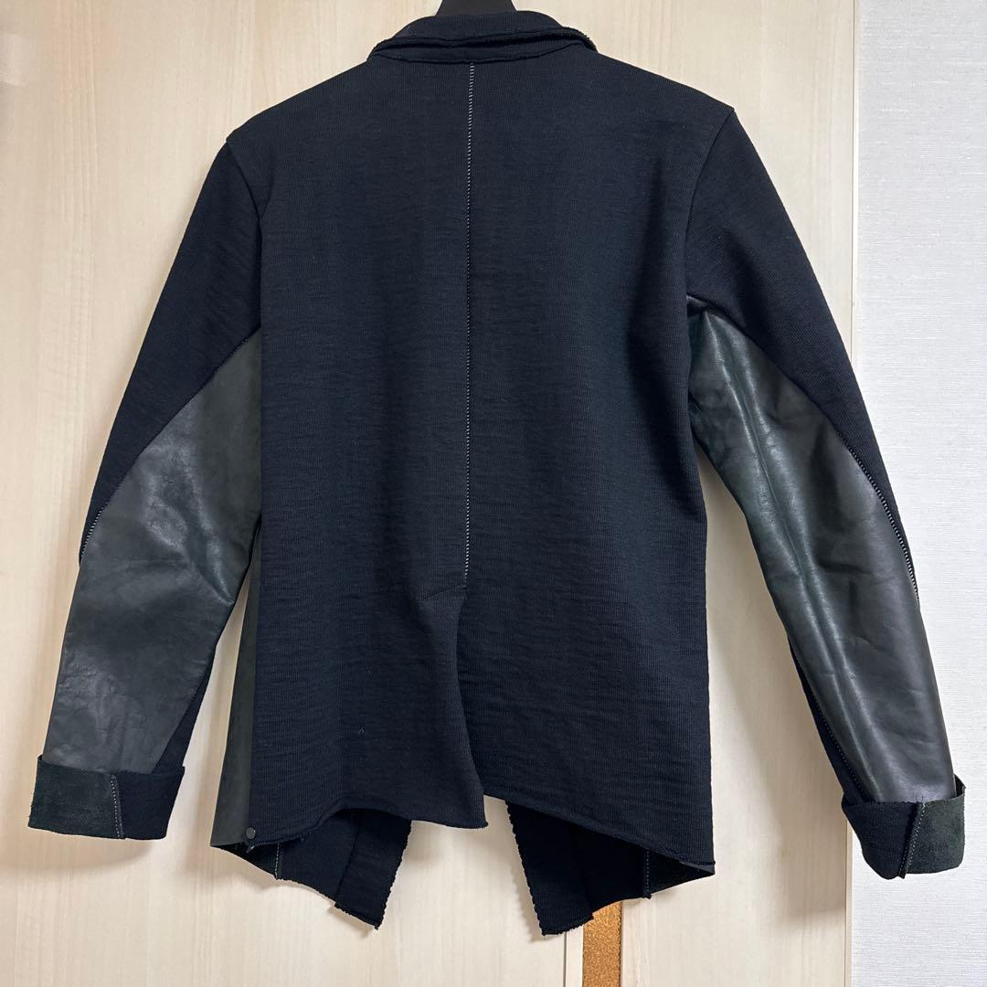 Incarnation カーフレザー切替　ジャケット　オーバーロックステッチ