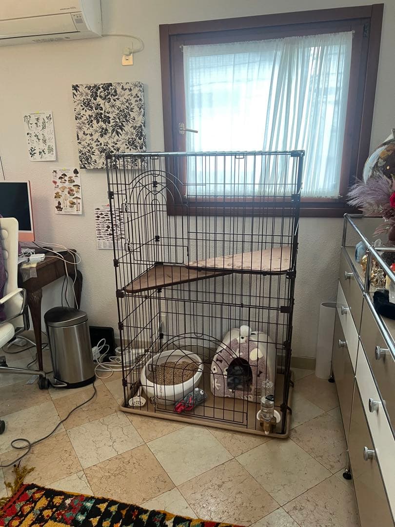 【11/15発送】THE CAT キャットケージ 2段（ブラウン）