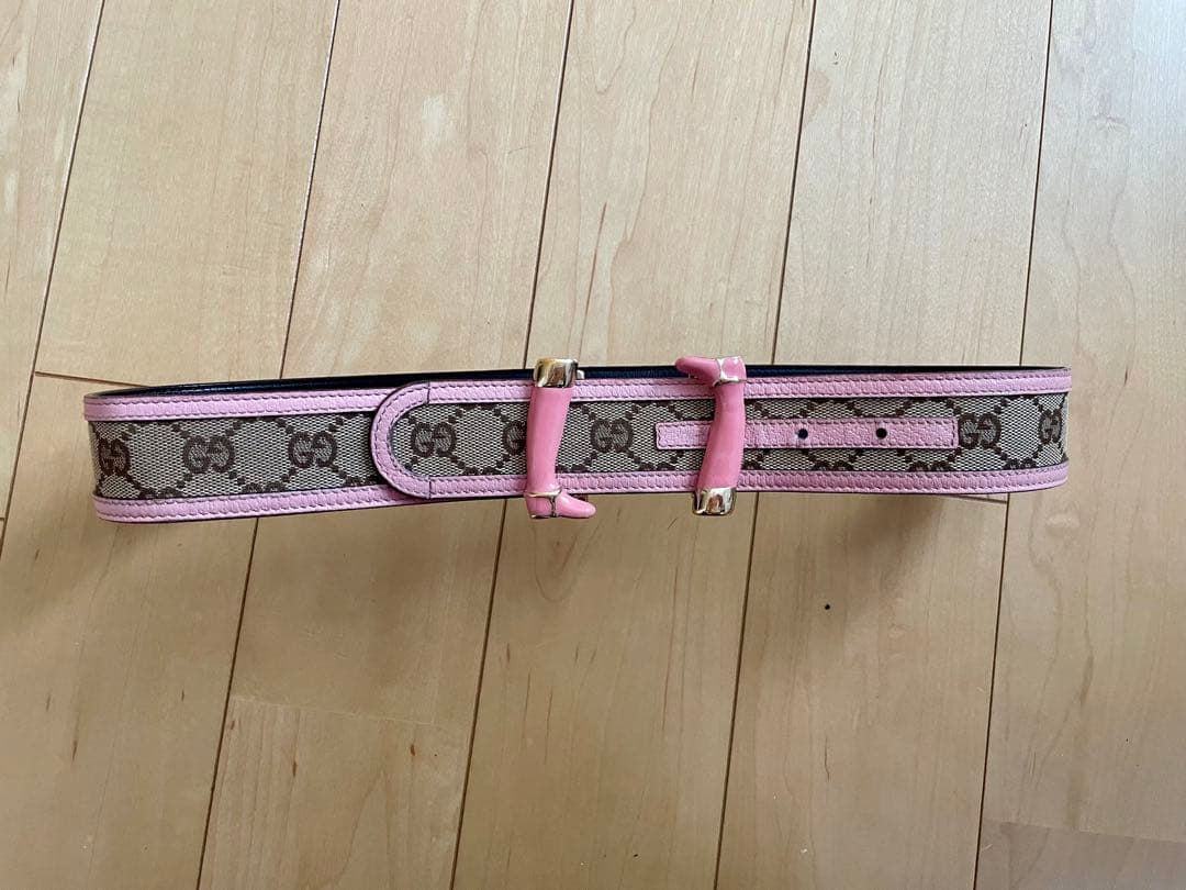 GUCCI グッチ 138455 ブーツモチーフ ベルト GGキャンバス