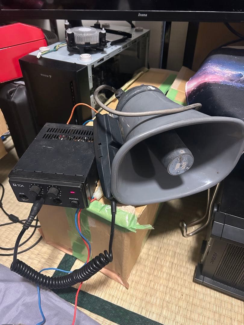 拡声器 TOA 車載アンプ スピーカー セット12V