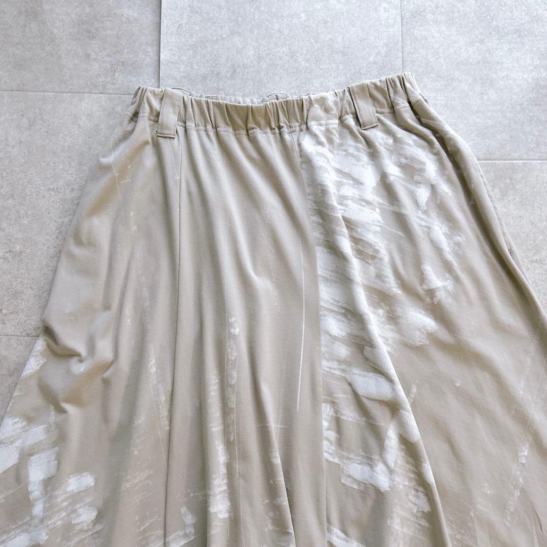 極美品✨萌 モユル サルエルパンツ アート柄 バルーン イージーパンツ ワイド