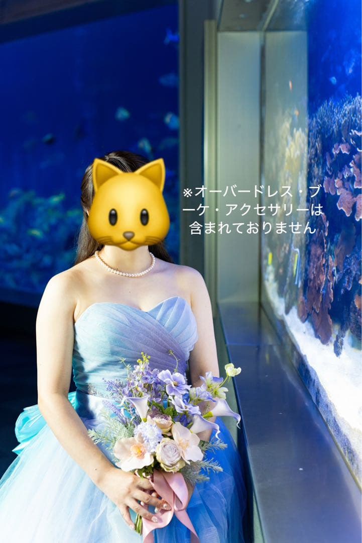 【ドレスルームアミ】　ブルーロングドレス