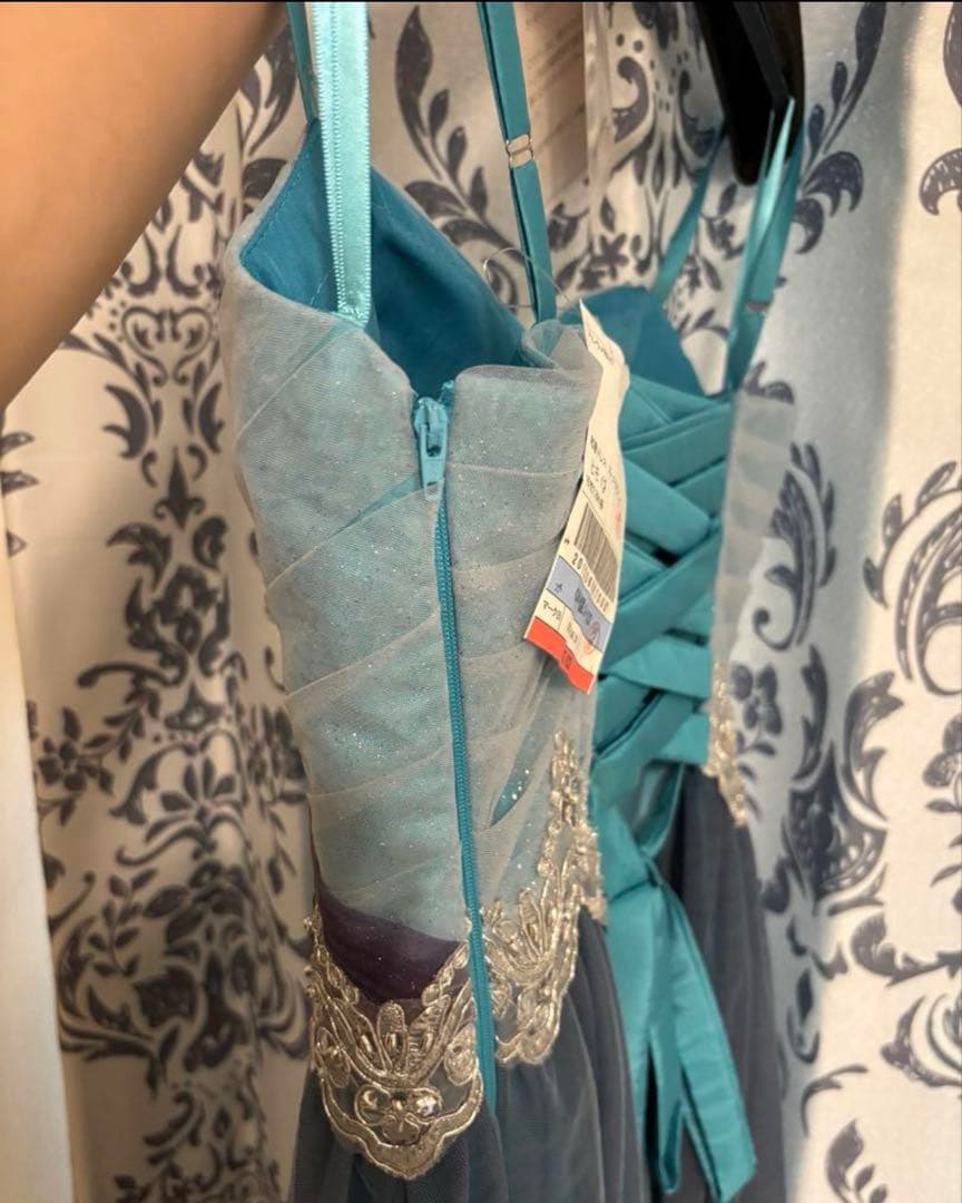 【ドレスルームアミ】　ブルーロングドレス