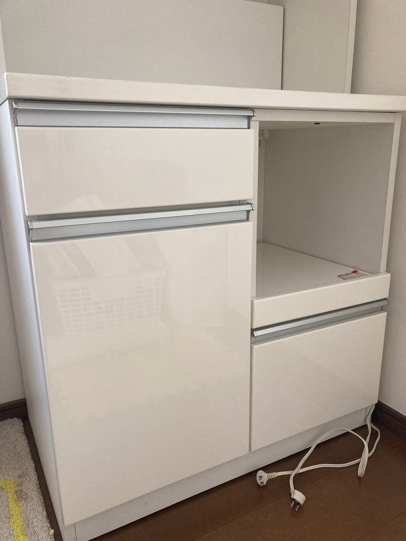 キッチン食器棚　ホワイト