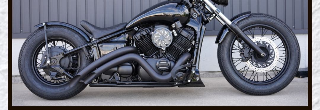 ドラッグスター400 T&Fベントマフラー　ニューロッドカスタム