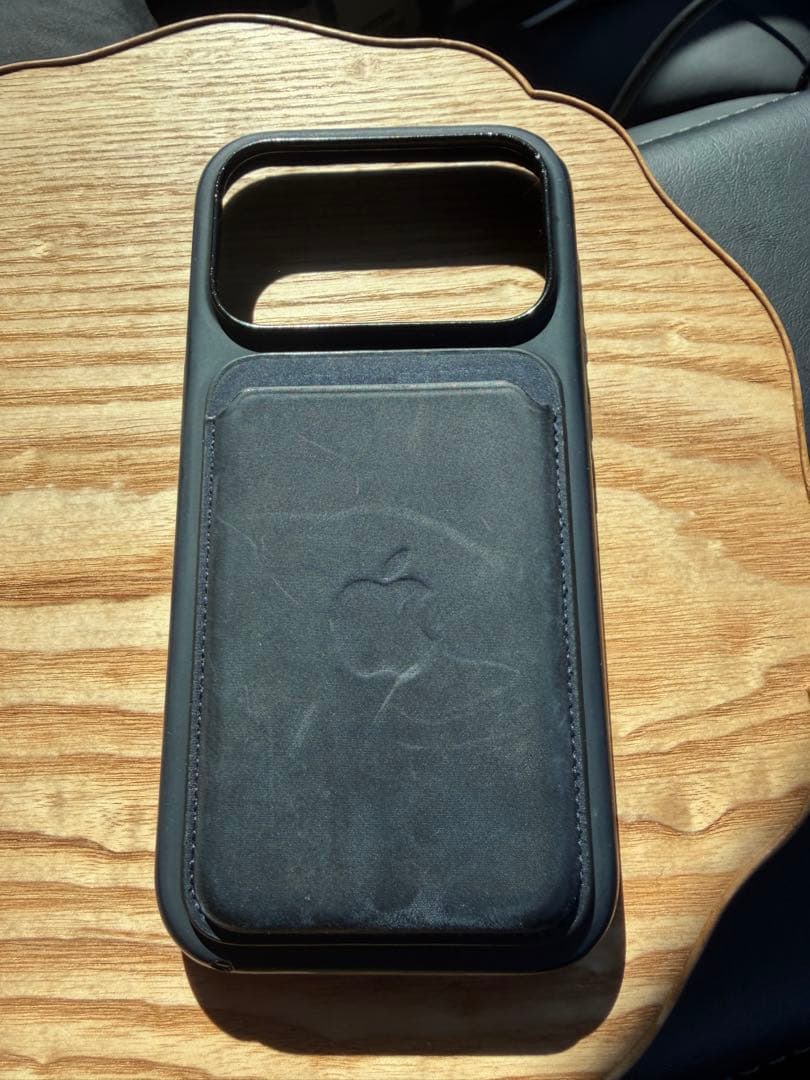 Apple ブラック 純正シリコンケース&ファインウーブンウォレット