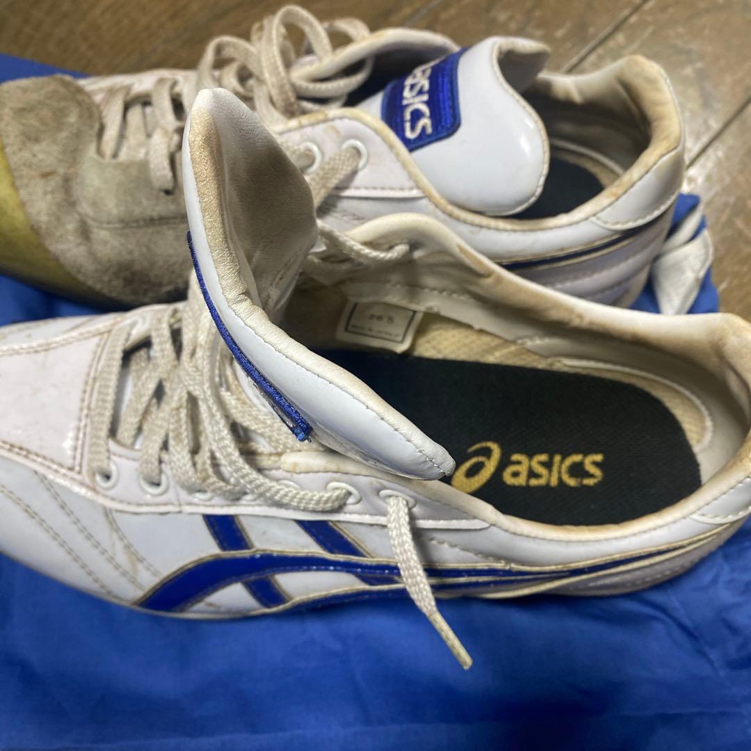 k*e様 asics スパイクシューズ 26.5cm ホワイト/ブルー